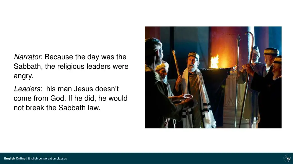 narrator because the day was the sabbath