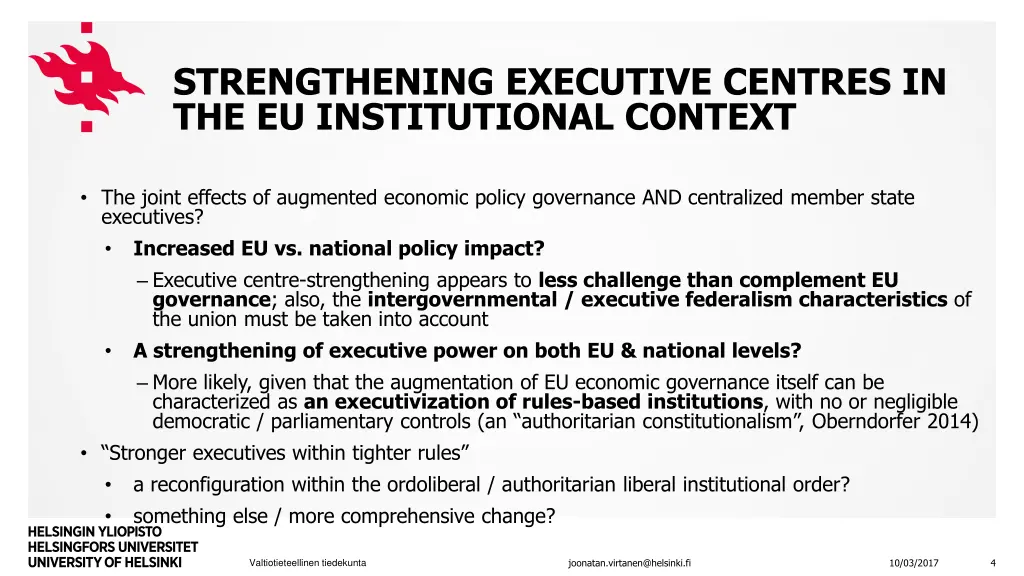 strengthening executive centres