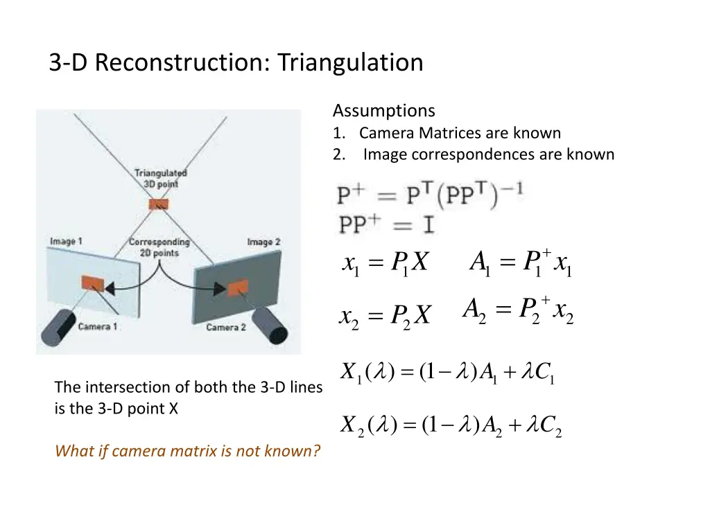 3 d reconstruction triangulation