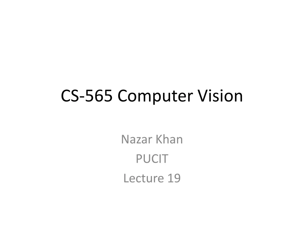 cs 565 computer vision