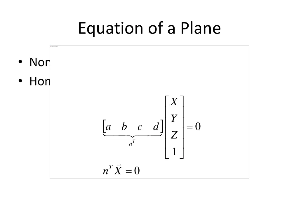 equation of a plane