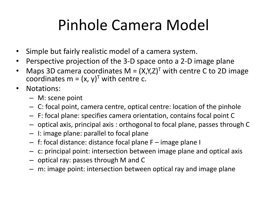 pinhole camera model 1