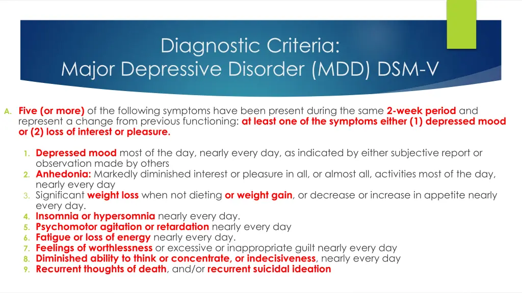 diagnostic criteria