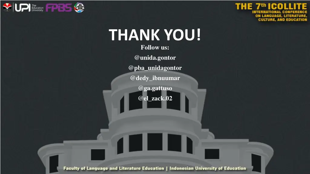 thank you follow us @unida gontor @pba