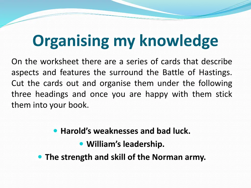 organising my knowledge