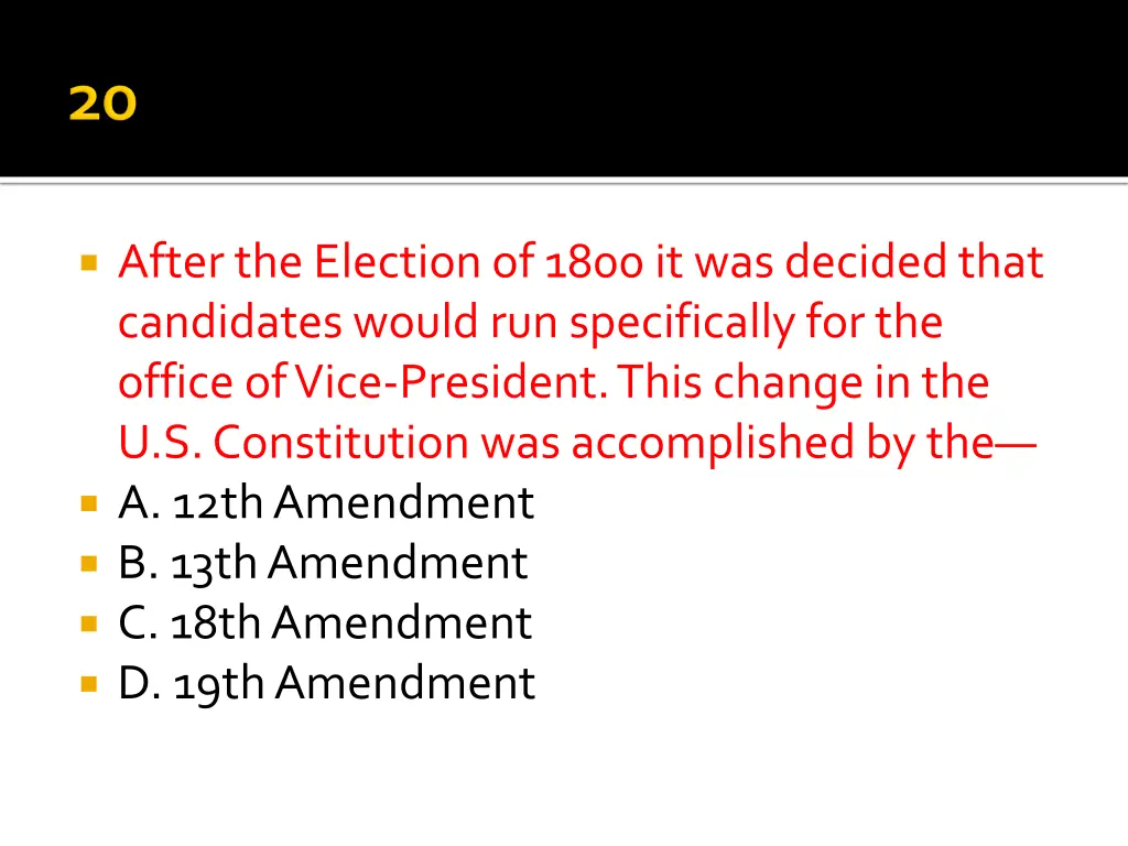 after the election of 1800 it was decided that
