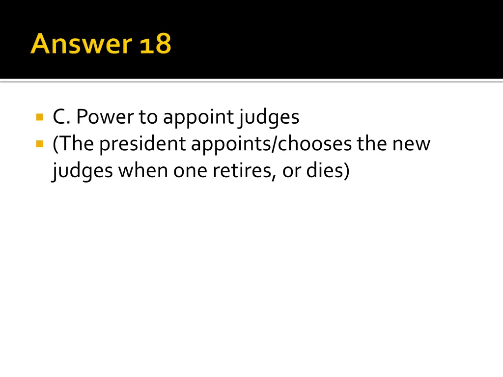 c power to appoint judges the president appoints