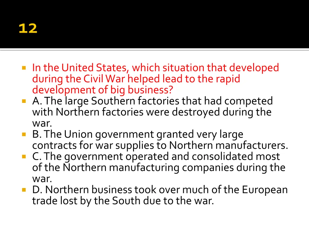 in the united states which situation that