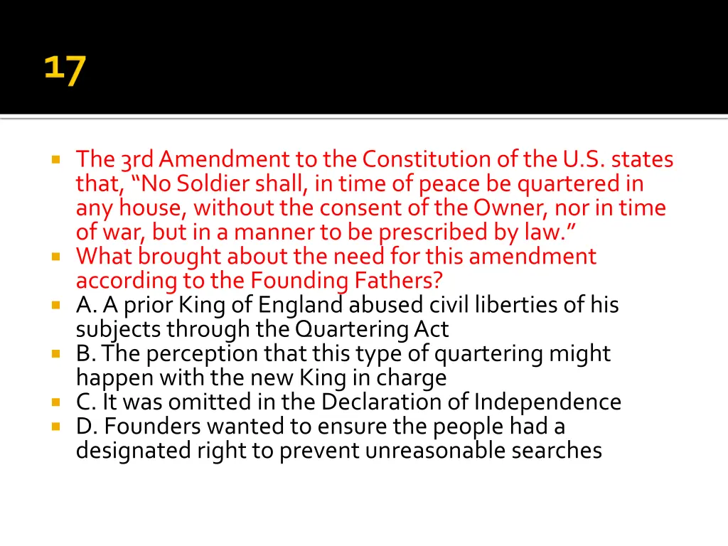 the 3rd amendment to the constitution