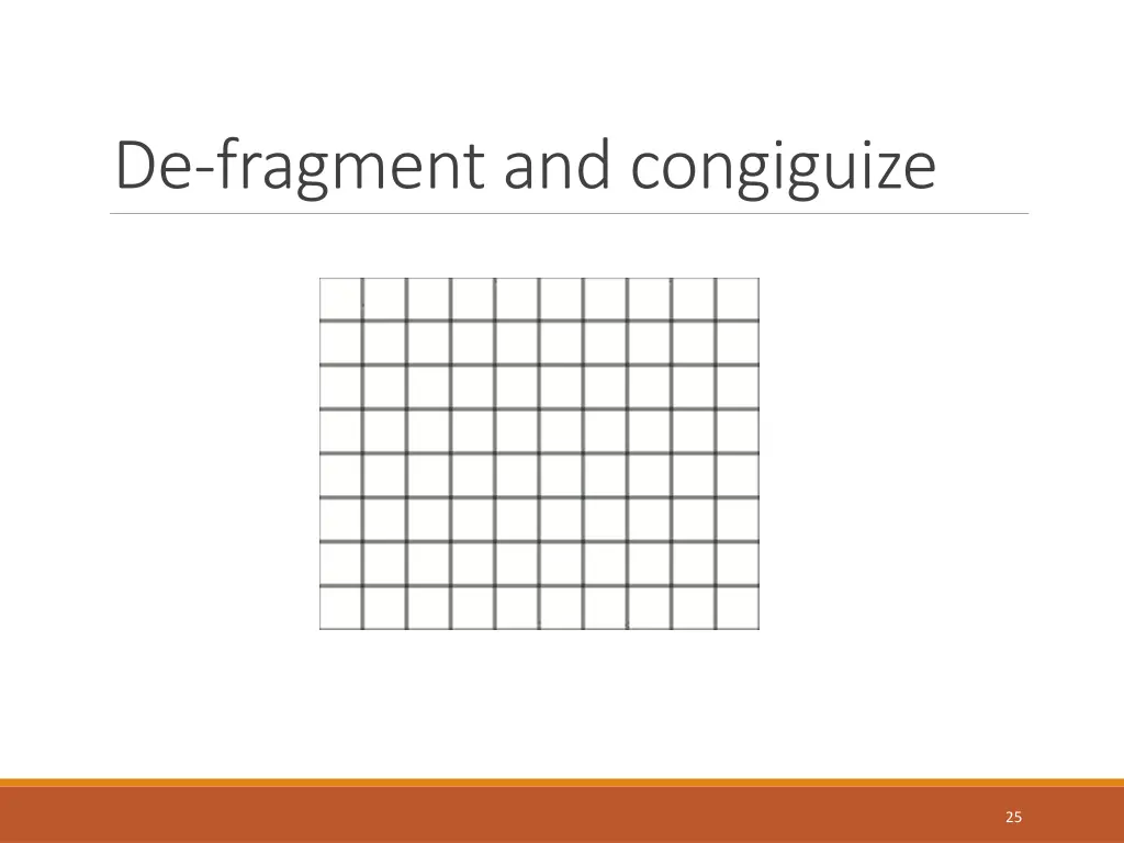 de fragment and congiguize
