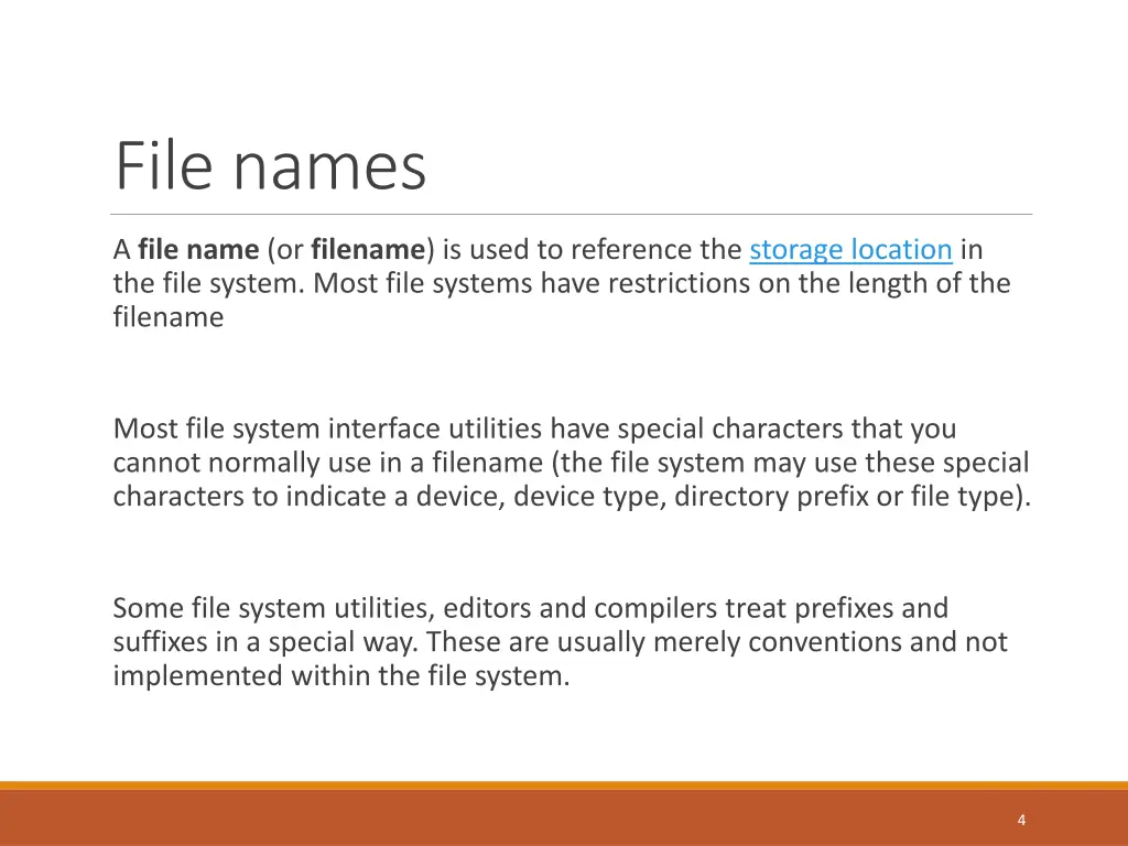 file names