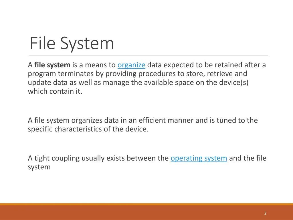 file system