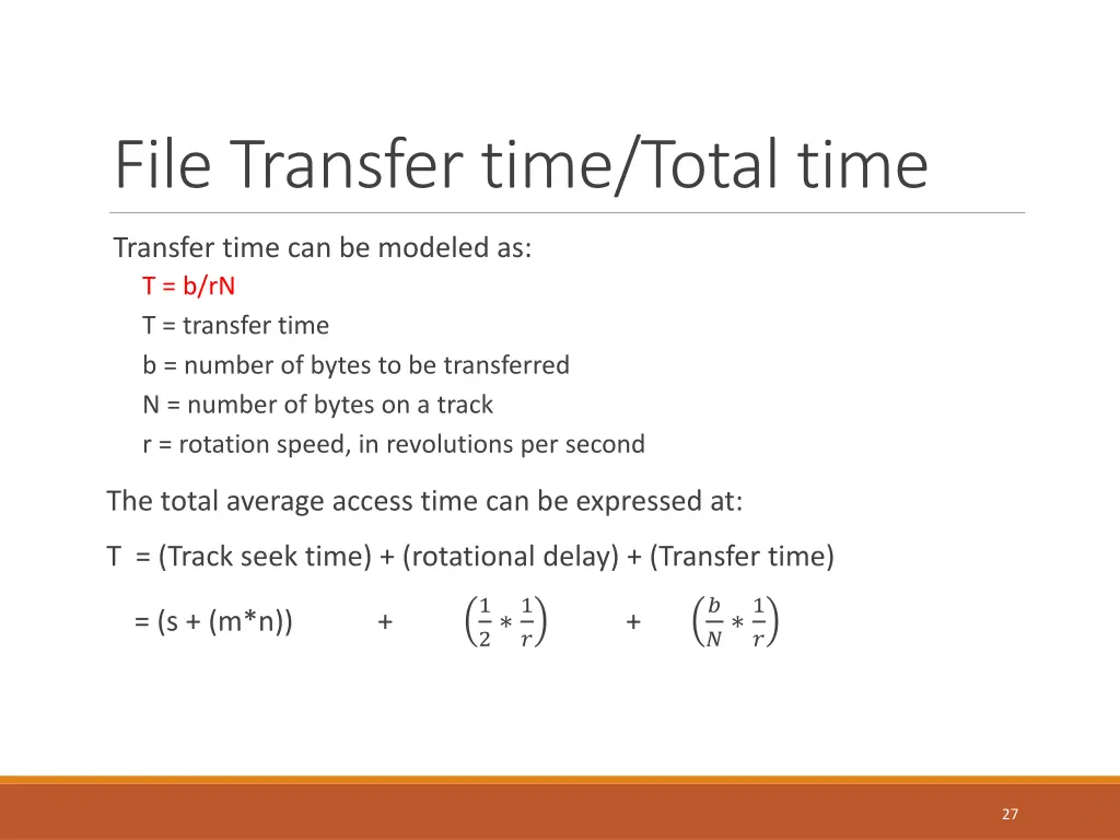 file transfer time total time
