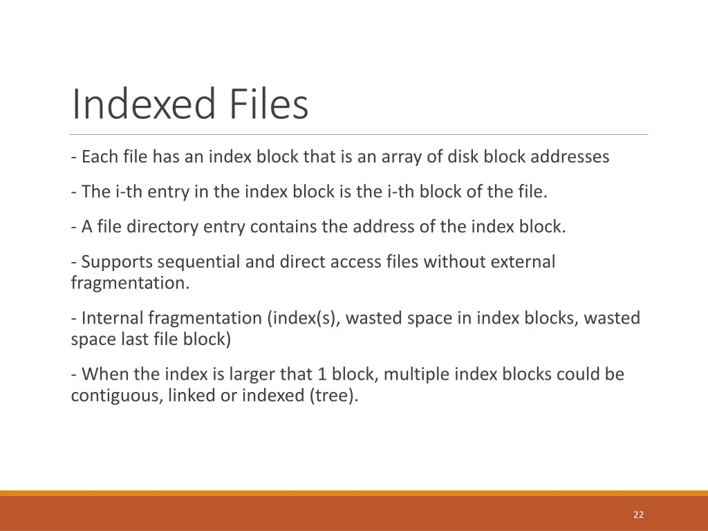 indexed files