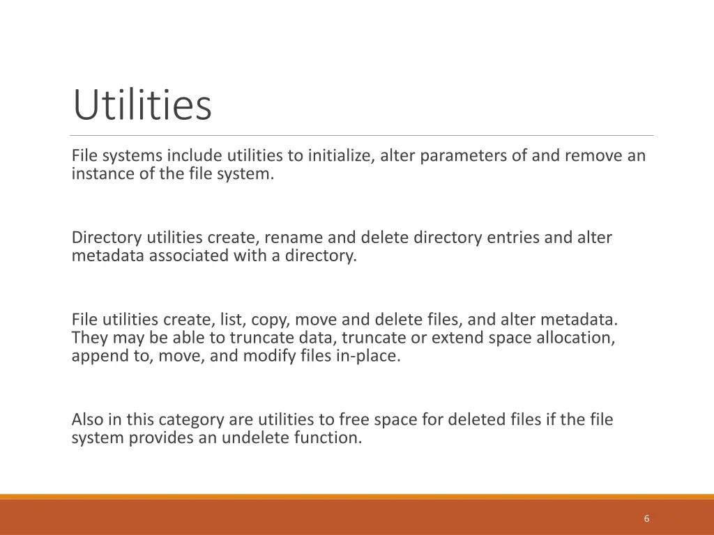 utilities
