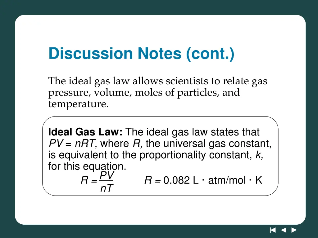 discussion notes cont