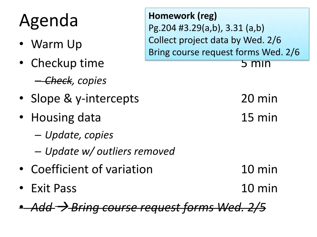 homework reg pg 204 3 29 a b 3 31 a b collect