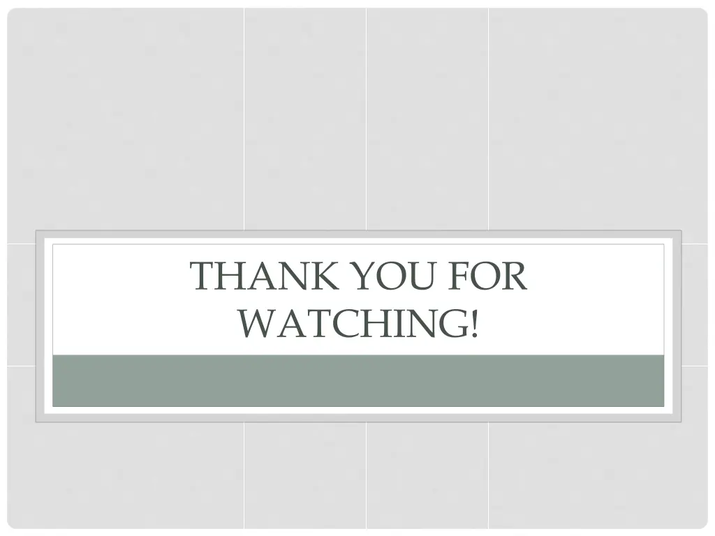 thank you for watching