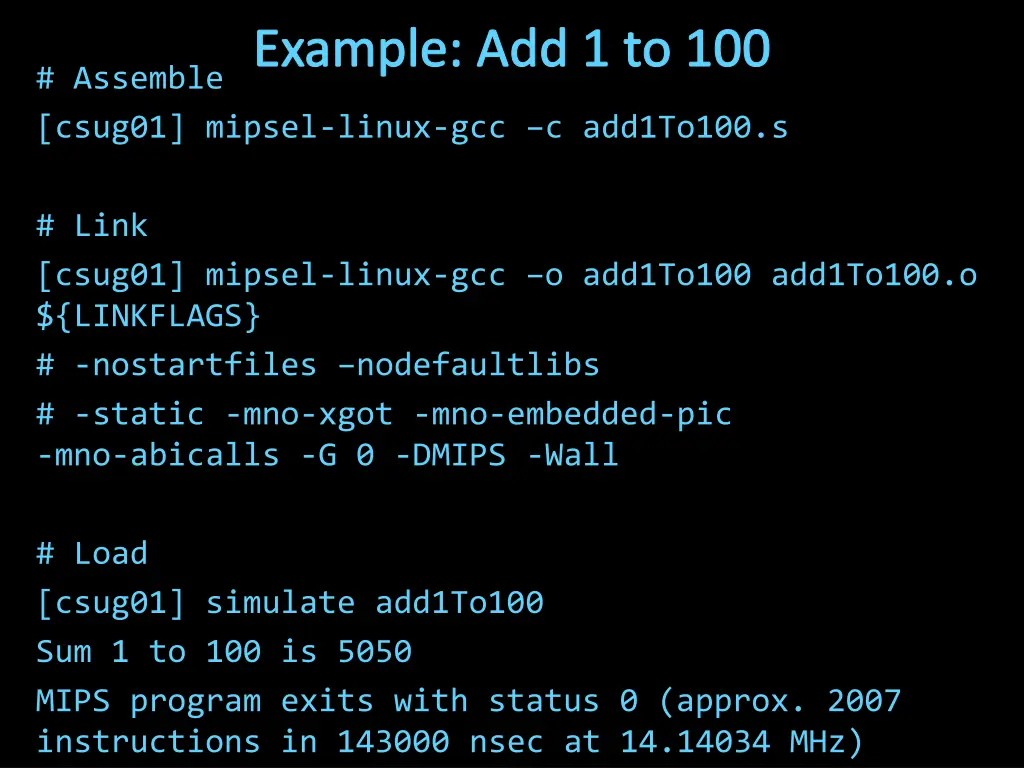 example add 1 to 100 4
