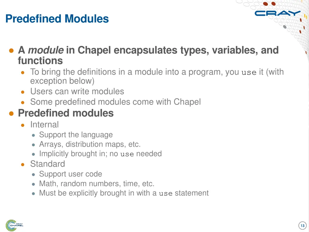 predefined modules