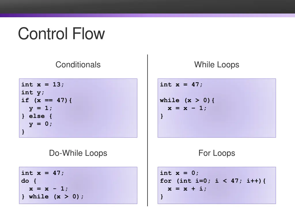 control flow