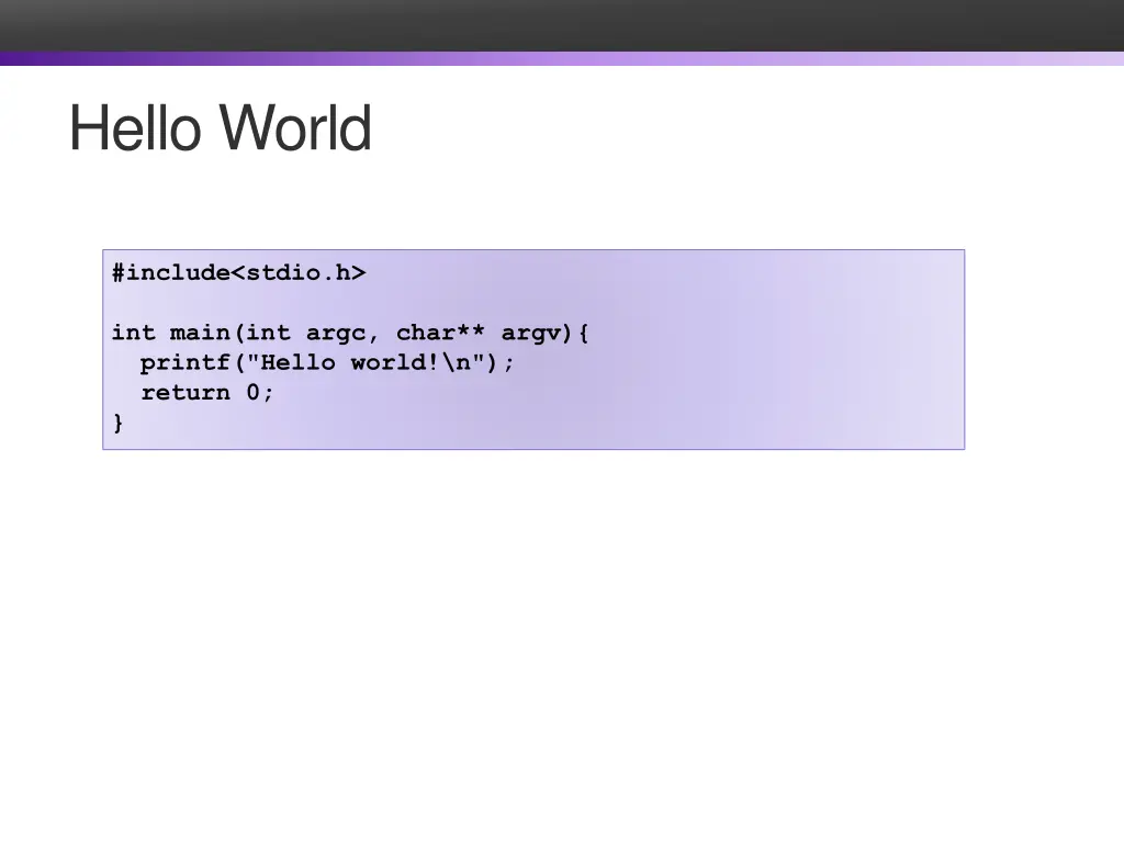 hello world