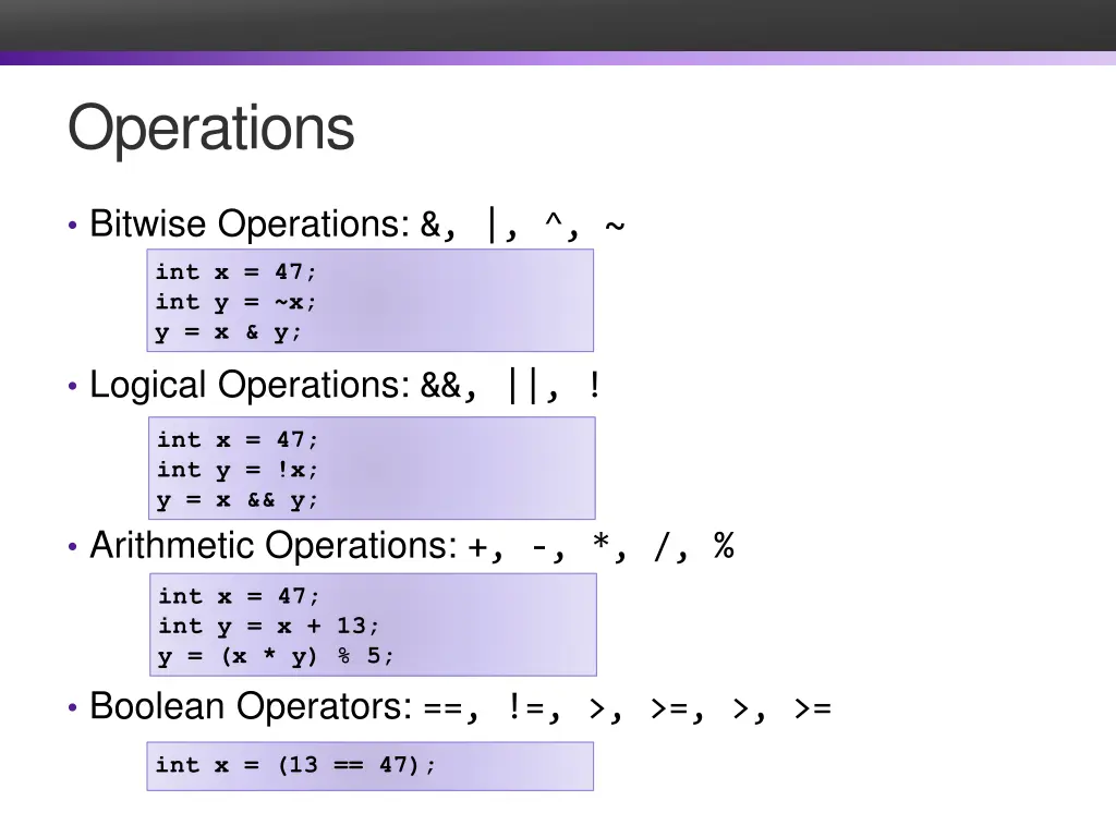 operations