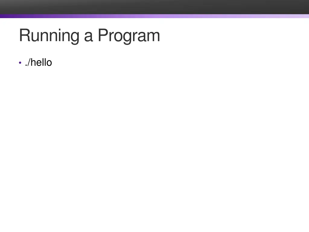 running a program