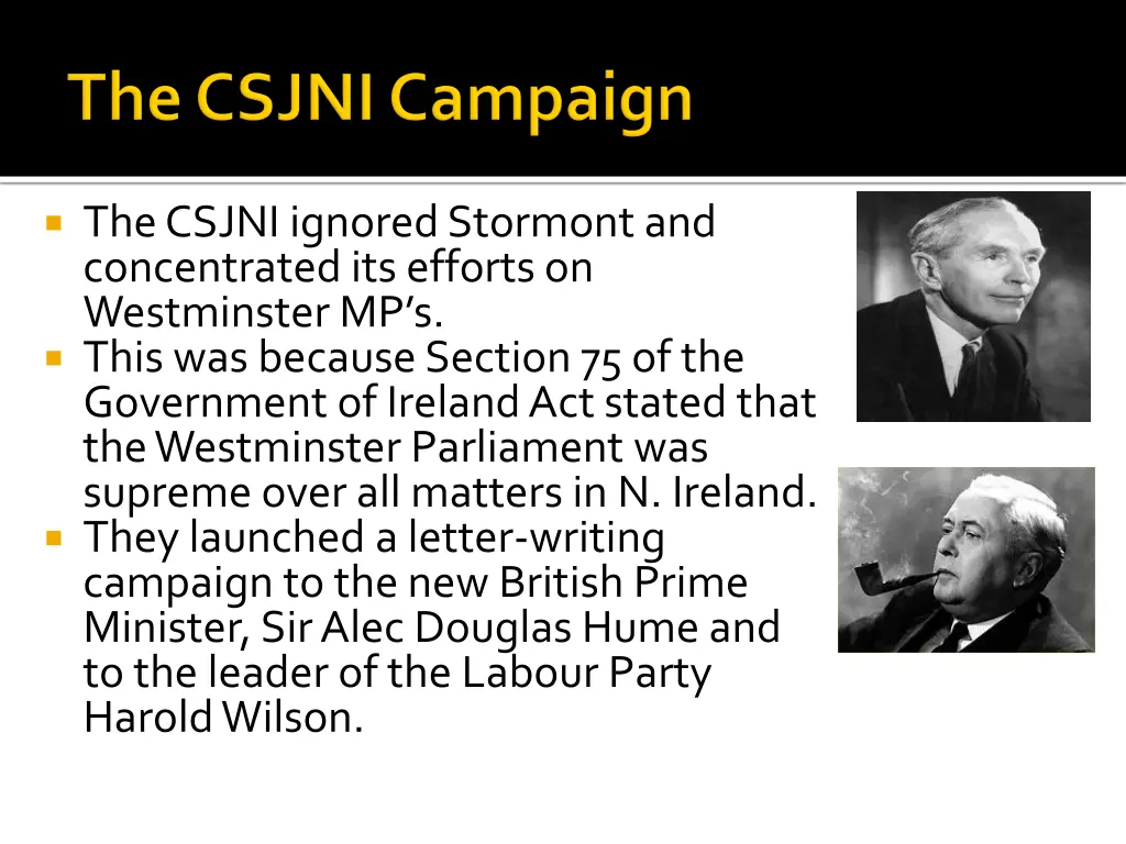 the csjni ignored stormont and concentrated