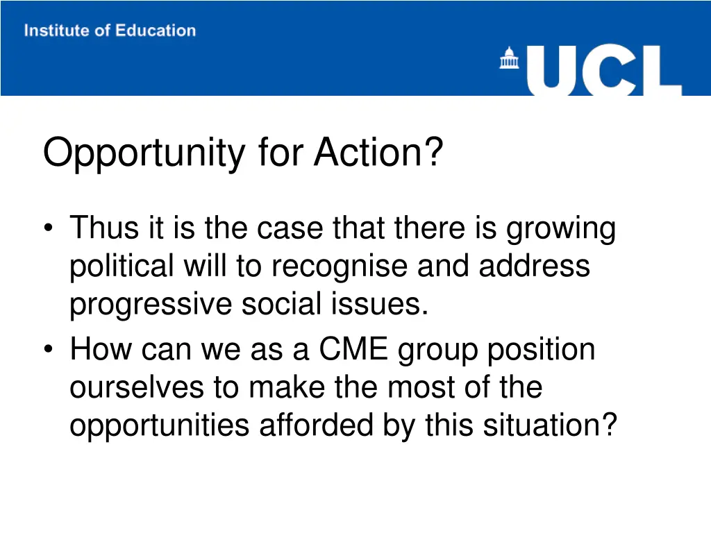 opportunity for action