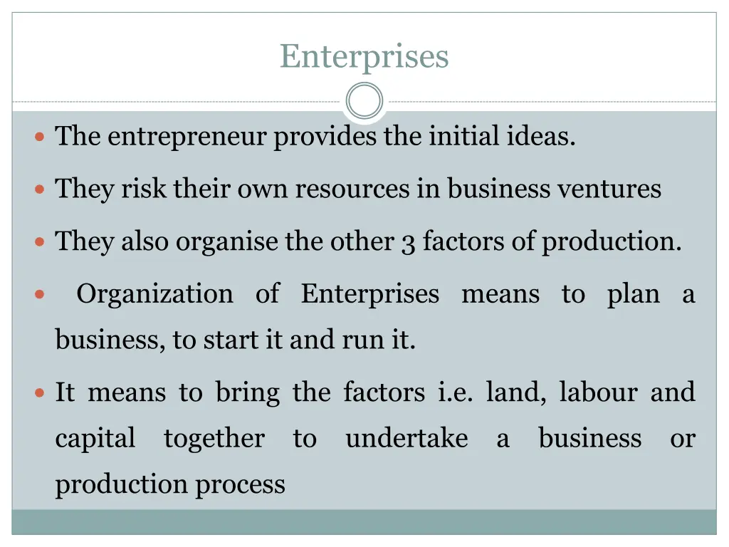 enterprises