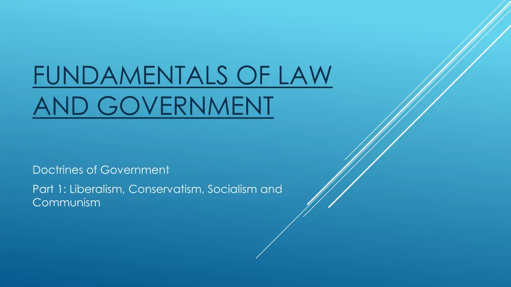 fundamentals of law and government