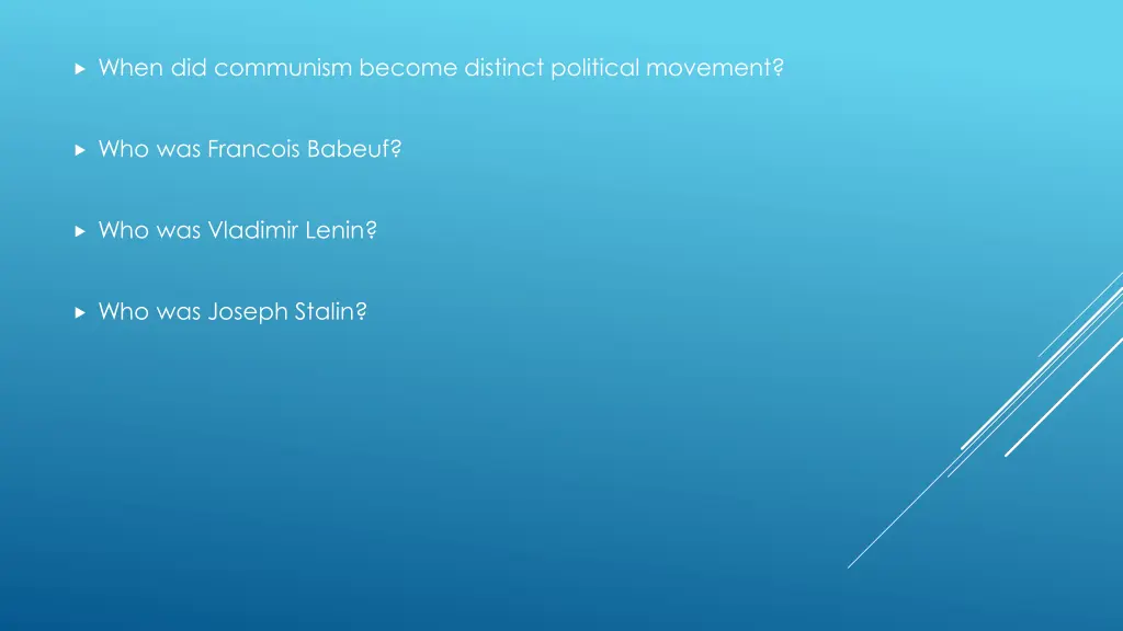 when did communism become distinct political