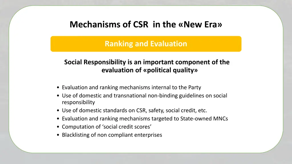 mechanisms of csr in the new era 1
