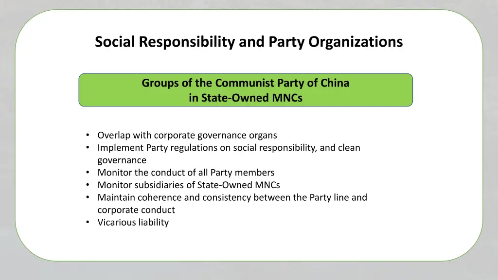 social responsibility and party organizations 2