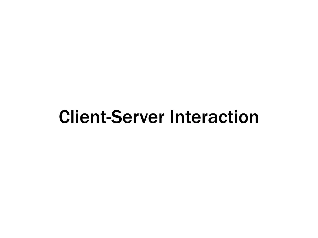client server interaction
