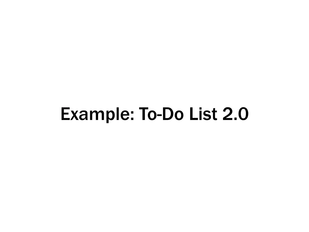 example to do list 2 0