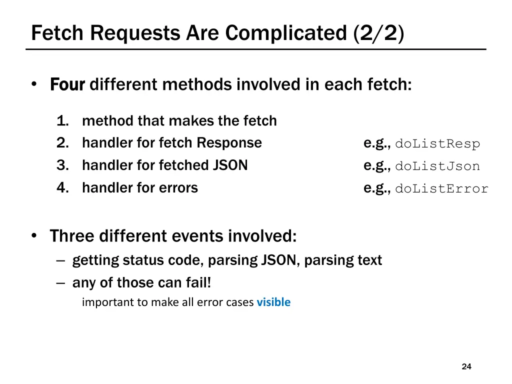 fetch requests are complicated 2 2