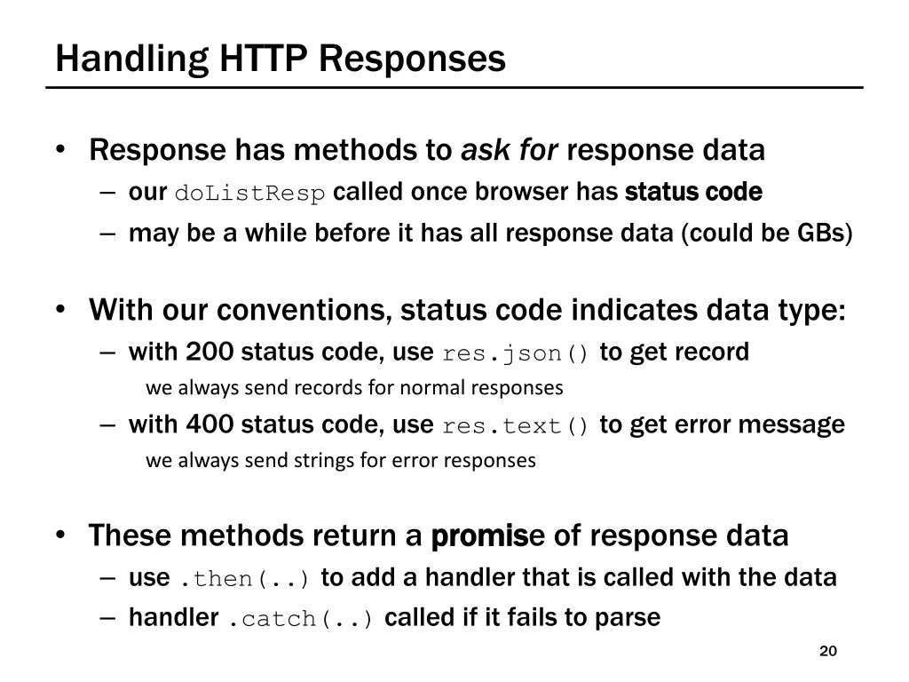 handling http responses