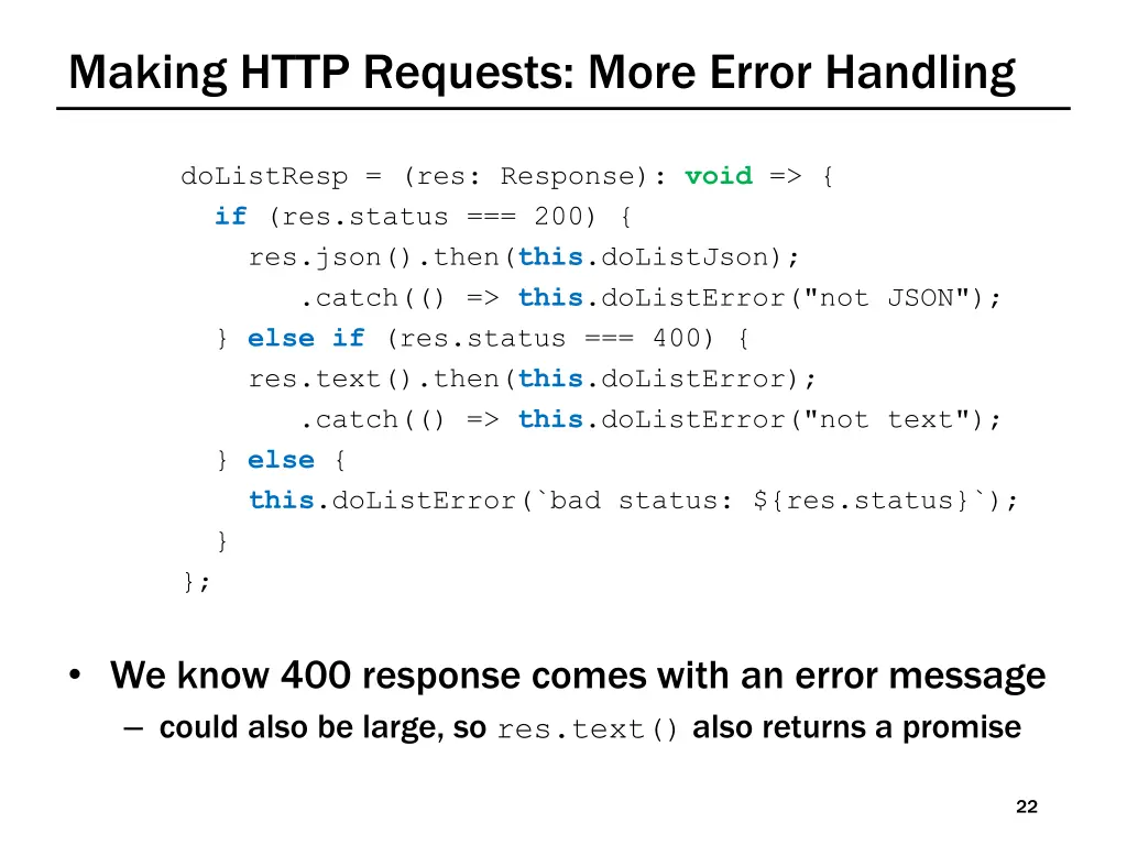 making http requests more error handling
