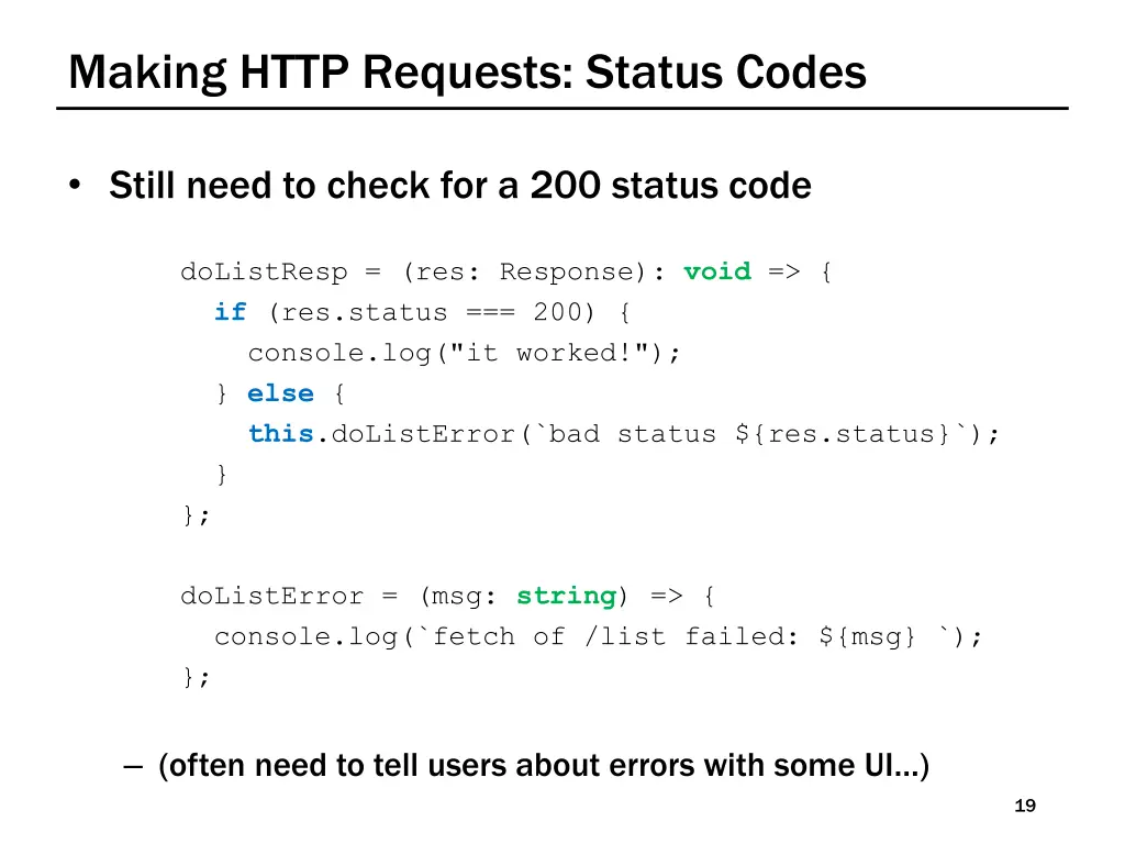 making http requests status codes