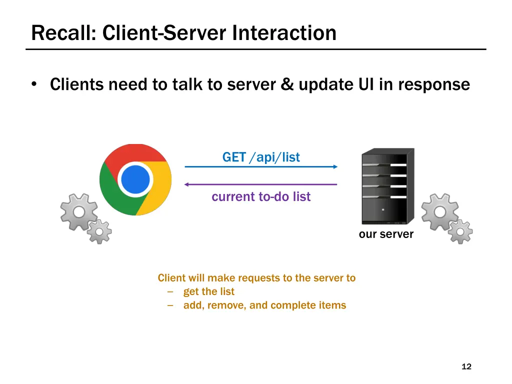 recall client server interaction