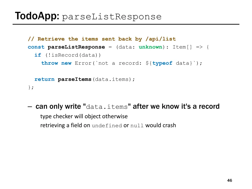 todoapp parselistresponse