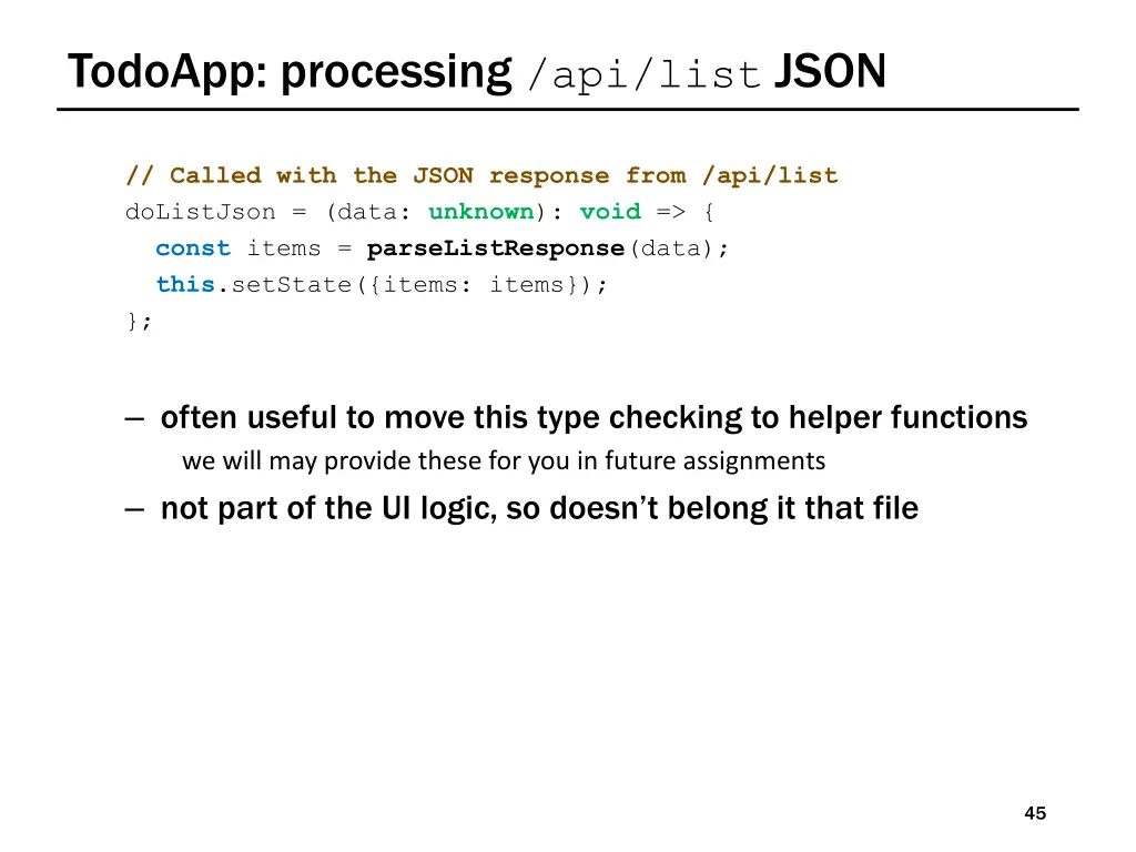 todoapp processing api list json