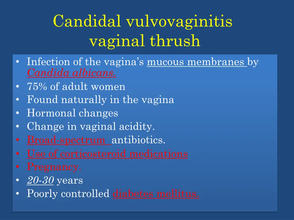 candidal vulvovaginitis vaginal thrush infection