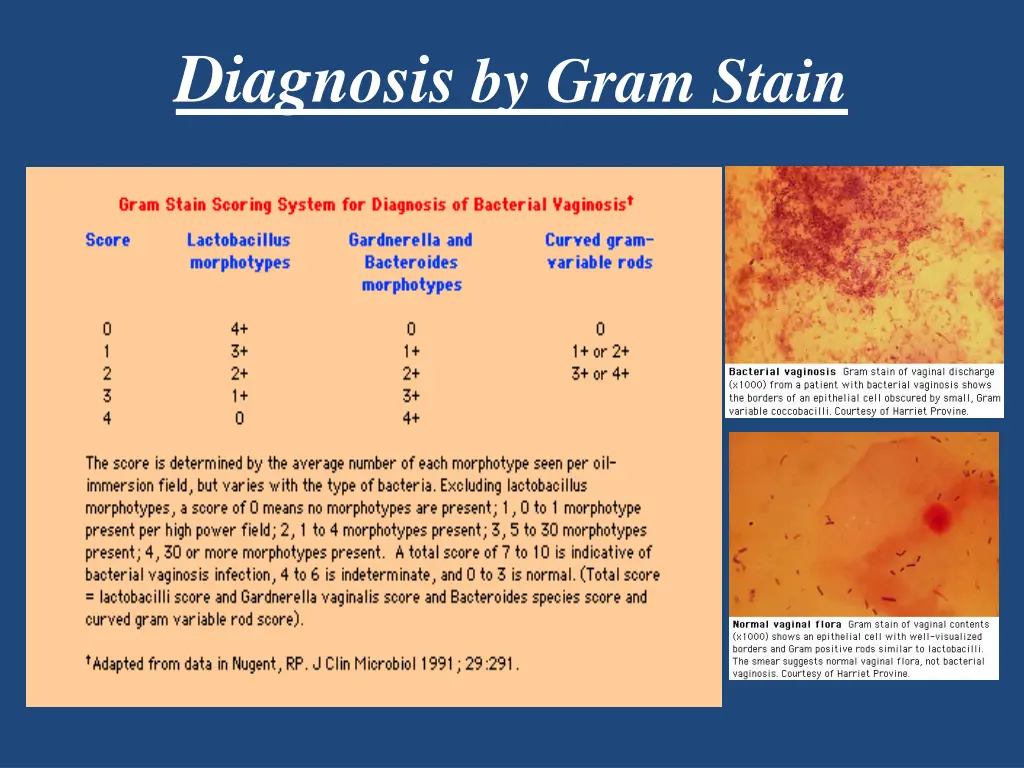 diagnosis by gram stain