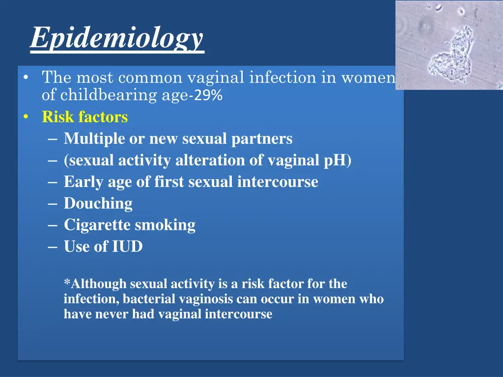 epidemiology