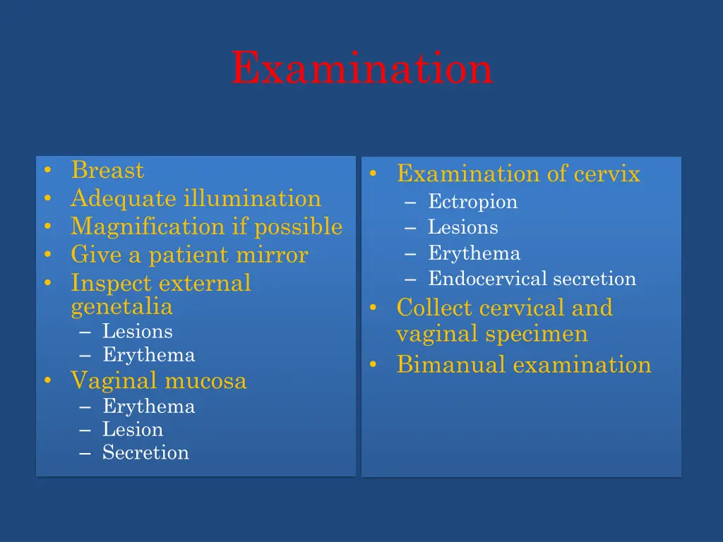 examination