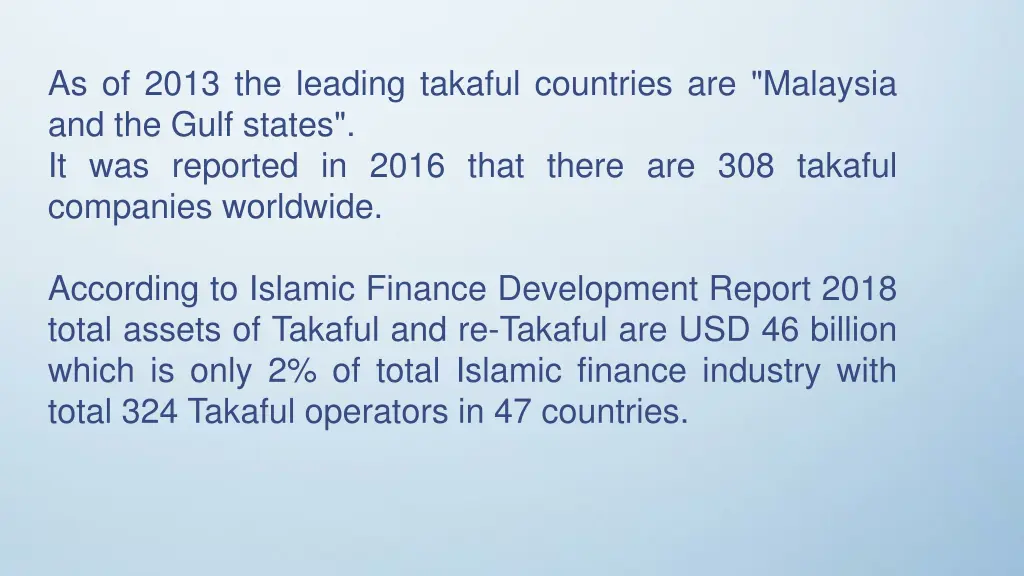 as of 2013 the leading takaful countries