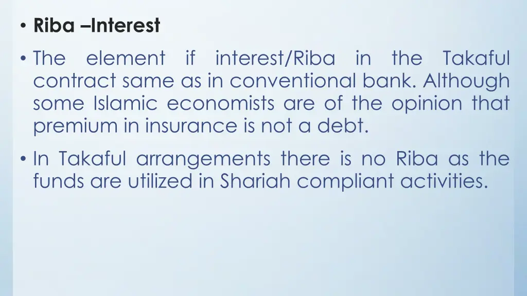 riba interest the element if interest riba